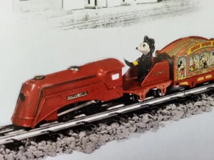 AK Spielzeug Eisenbahn Mickey Mouse Set 1931-1935; PRR Sta at Montgomery, PA. - Bild 1 von 5