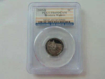 2005-S Graded PCGS Deep Cameo PR69 PR69DCAM 5C 5 Cent Western Waters Nickel Coin - Image 1 of 2