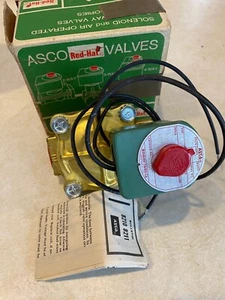 ASCO red hat Solenoid Valve 821003 - 3/4 Pipe 3/4 Orifice Connection - Picture 1 of 2