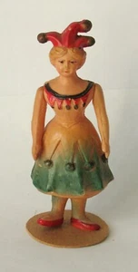 Antique German Celluloid Jointed Clown or Court Jester Child's Figure Toy - Picture 1 of 4