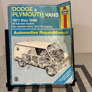 Haynes Repair Manual Dodge Plymouth Vans Full Size 1971-1996  6 cyl inline V6 V8 - Picture 1 of 6