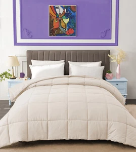 Scala 300 GSM 600 TC 1 Pcs Solid 100% Egyptian Cotton Base Comforter - Picture 1 of 97