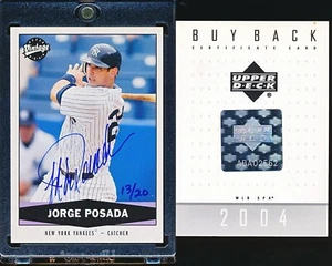 JORGE POSADA 2004 SP AUTHENTIC BUYBACK UD VINTAGE ON CARD AUTOGRAPH AUTO 13/20 - Picture 1 of 2