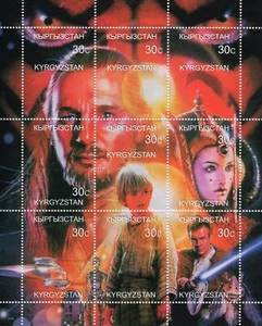 STAR WARS s/s 9 stamps; Darth Maul; Annakin; Kyrgyzstan 2000;MNH - Picture 1 of 1