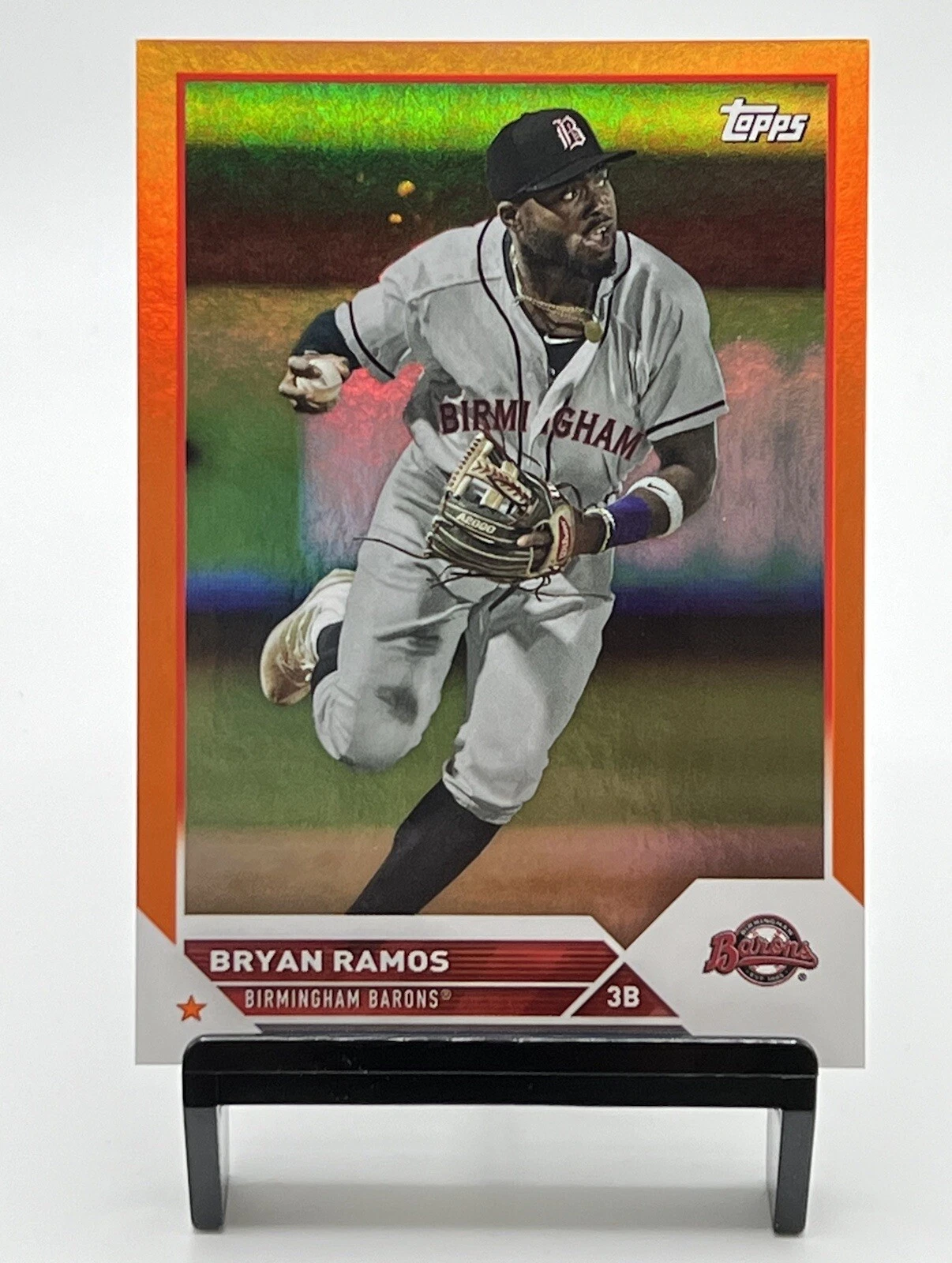 2023 Topps Pro Debut /25 Orange Foil  Bryan Ramos #PD-39 White Sox  Barons
