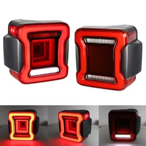 Left & Right Side LED Tail Lights Brake Turn Lamp for Jeep Wrangler JK 2007-2017 - Picture 1 of 15