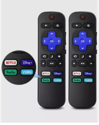 2 pack Universal Remote Control Replacement for All Roku TVs: ROKU TVs ONLY! - Image 1 of 4