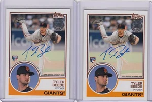 2018 Topps Update Tyler Beede 1983 Autograph Auto Giants Rookie Card - Bild 1 von 1