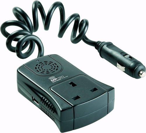 Laptop Ring Portable Car Power Travel Inverter UK Socket 12V DC Power to 240V