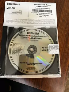 Toshiba Recovery & Applications / Drivers DVD Satellite Series Sealed Microsoft - Picture 1 of 2