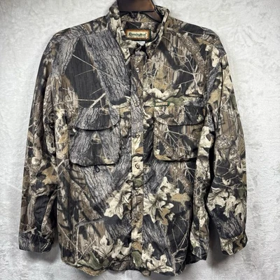 Remington Mens Camo Shirt XL (46-48) Button Down Long Sleeve Hunting 100% Nylon - Image 1 of 4