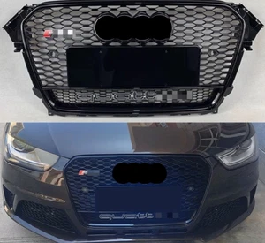 Para Audi A4 S4 RS4 2013-2016 estilo parachoques delantero malla rejilla de panal - Imagen 1 de 4
