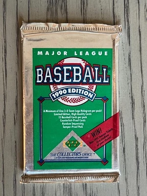 Paquete de béisbol sellado Upper Deck Lo Series 1990 Foto 1 de 2