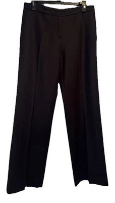 Prada Women’s Brown Wool Blend Flat Front Career Dress Pants Pockets Italy Sz 44 - Image 1 of 4
