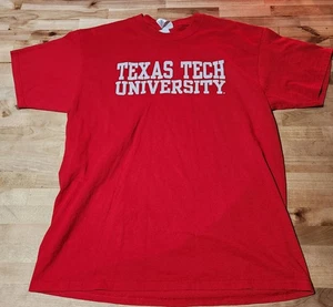 texas tech mens short sleeve White Letters shirt red XL - Picture 1 of 4