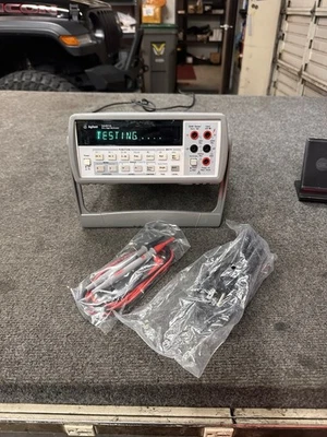 Agilent 34401A 6 1/2 Digit Multimeter w/ Test Leads Passes Self Test - Image 1 of 4