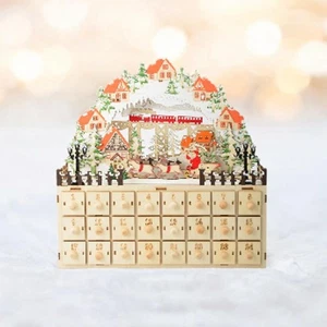 Christmas Advent Calendar with Lights with 24 Storage Drawers for Kids - Picture 1 of 7