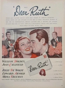 1947 Movie Dear Ruth Print Ad, William Holden, Joan Caufield - Picture 1 of 1