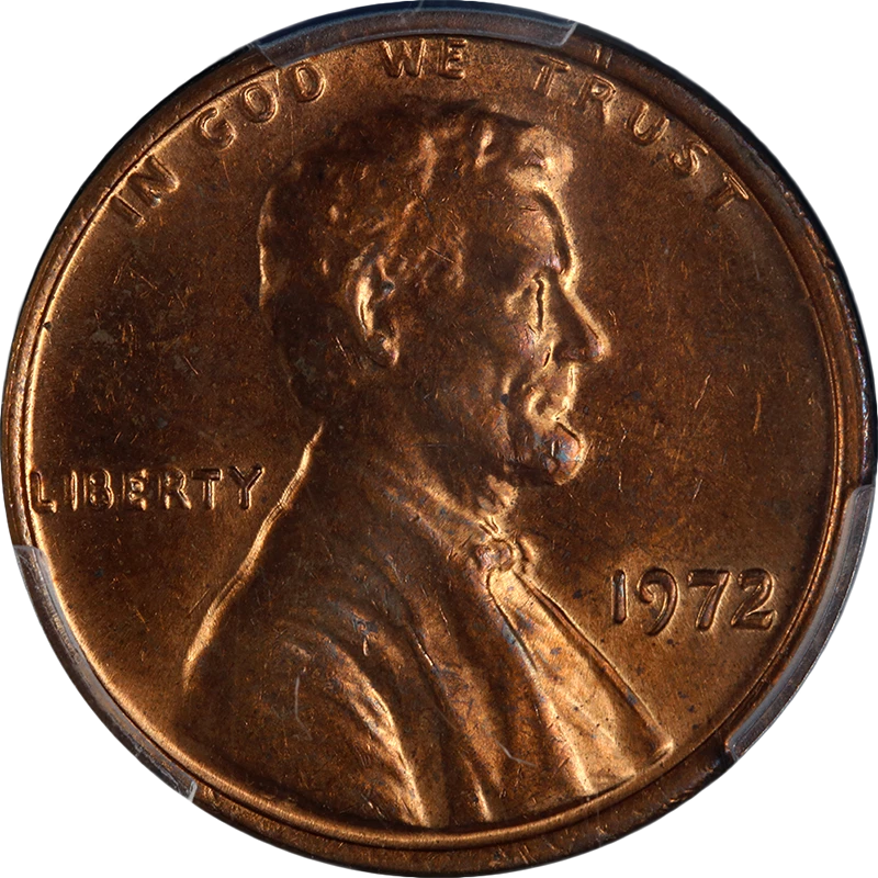 1972-P Lincoln Cent Doubled Die Obverse PCGS MS63 RB Key Date Nice Strike - Image 1 of 4