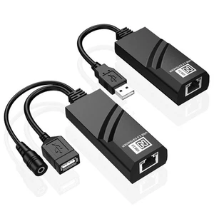 Nuovo Cavo Prolunga Rete USB 2.0 a RJ45 Adattatore Convertitore Extender CAT5/5e - Foto 1 di 8