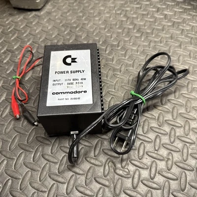 Commodore 64 Vtg 80s Computer Power Supply P/N 251053-02 MODIFIED ALLIGATOR CLIP - Image 1 of 4