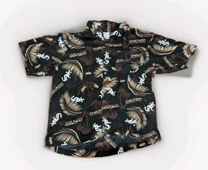 Chicago White Sox MLB Genuine Merchandise Mens Hawaiian Shirt Size Medium Black - Picture 1 of 7