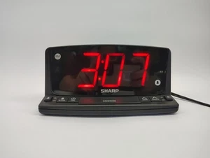 SHARP SPC1225 LED Digital Alarm Clock Simple Operation Nightlight Large Numbers - Picture 1 of 5