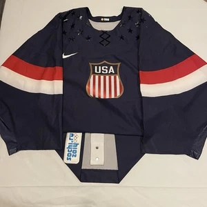Issued Nike Authentic Team USA 2014 Sochi Olympics Hockey Jersey Blue 58 G - Picture 1 of 6