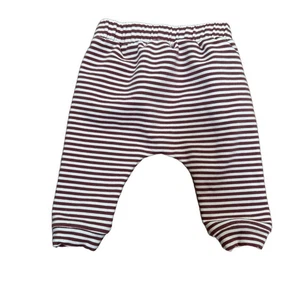 NORDSTROM Hose Kinder 12 Monate weinrot weiß Streifen Gummibund bequem Fleece - Bild 1 von 4