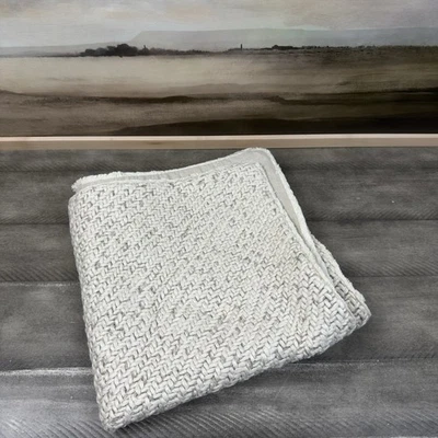 Pottery Barn Hattie Textured Throw Pillow Cover Flax Neutrals 24”x24” NWT - Image 1 of 4