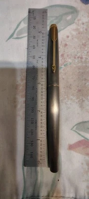 Parker T1 Titanium Fountain Pen With Medium Nib F Made In USA  - Image 1 of 4