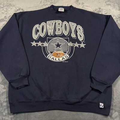 Sudadera De Colección 1990 Dallas Cowboys Para Hombres XL Azul Logo 7 Fútbol NFL Gráfico Foto 1 de 4