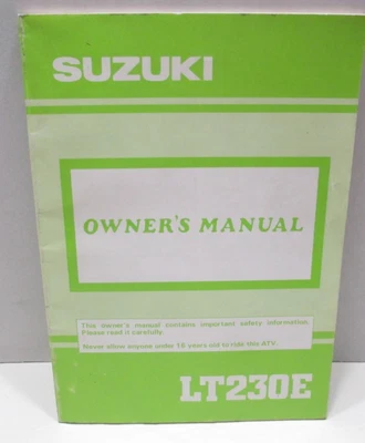 1991 91 Suzuki LT 230 E Owner's Manual 99011-35B24-03A - Image 1 of 4