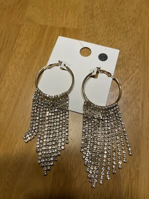 Nuevos pendientes colgantes Forever21 con borla de diamantes de imitación regalo moda mujeres joyería Foto 1 de 3