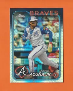 2024 TOPPS REFRACTOR PRISMA CROMADO RONALD ACUNA JR. #250 ATLANTA BRAVES - Imagen 1 de 2