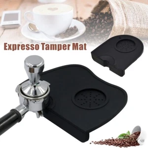 Coffee Espresso Flat Tamping Tamper Mat, Black - Food Grade Silicone Rubber - Picture 1 of 13