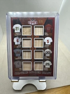 2024 Leaf Lumber All time Lumber Draft Bat Relics 3/3 Clemente Trout Bonds Bench - Picture 1 of 2