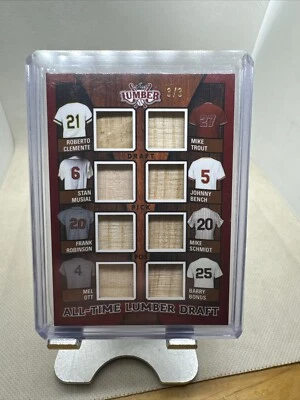 2024 Hoja Madera Todos los Tiempos Madera Draft Murciélago Reliquias 3/3 Clemente Trucha Bonos Banco Foto 1 de 2