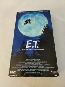 E.T. The Extra-Terrestrial (VHS) Black & Green Tape Tested 1988 1st Release. - Bild 1 von 2