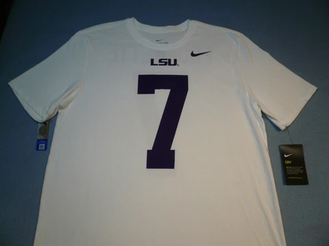 Nike LSU Tigers Leonard Fournette #7 BRAND NEW shirt dri fit athletic cut NWT Cover