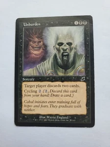 MTG Magic The Gathering Card Unburden Sorcery Black Scourge - Picture 1 of 2
