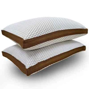 Copper Infused Hypoallergenic Pillow 2-Pack - Memory Foam Crumb, Optimum Comfort - Picture 1 of 2