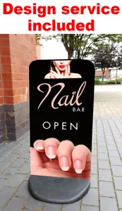 Ecoflex Pavement Board Sign Stand Outdoor Display Design Included, 2 side print - Picture 1 of 7