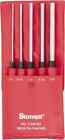 Starrett 5 Piece, 1/8 to 3/8', Pin Punch Set Round Shank, Comes in Vinyl Pouch