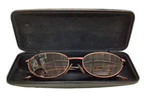 CALVIN KLEIN Wire Eyeglass Frames & Case - Picture 1 of 6