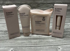 Global Beauty Care Glowing Vitamin C Serum Eye Cream-Face Cream Set 4pc-New - Picture 1 of 1