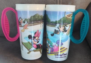 Disney World Resort Parks Rapid Fill Refillable Plastic Cups (Pink & Blue) - Picture 1 of 15