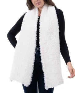 INC International Concepts Women's Faux-Fur Scarf White One Size - Picture 1 of 3