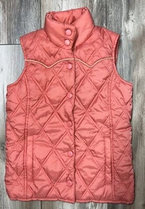 Roper Western Wear Puffer Coral Vest Small 6-6X C4B - Picture 1 of 6