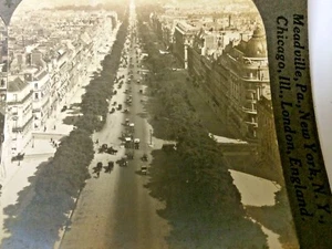 STEREO CARDS  SET OF 2. CHAMPS ELYSEES FRANCE 1913 - Picture 1 of 3